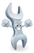 Vector: Angry spanner character Angry spanner character