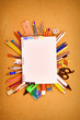 notebook and office supplies