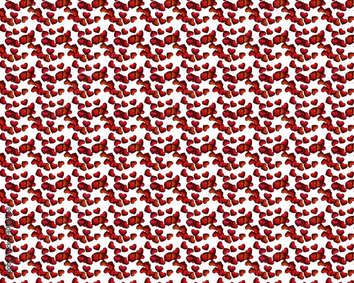 Photo: small red hearts scattered small red hearts scattered