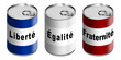 Boîtes Liberté - Egalité - Fraternité