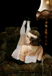 The girl in style 30 on an armchair The girl in style 30 on an armchair