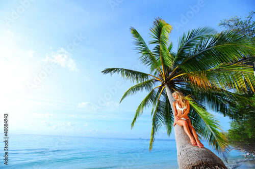 Photo: woman on palm woman on palm