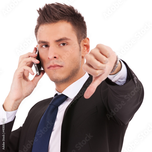 Photo: bad news on cell phone bad news on cell phone
