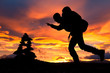 Trekking in der Morgenröte