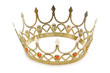 Gold crown isolated on the white