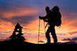 Trekking for atemberaubendem Horizont
