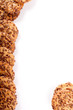 isolated cookies on the white backing