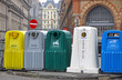 Five recycle bins for waste segregation in Budapest Five recycle bins for waste segregation in Budapest