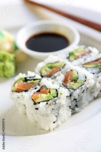 Photo: Salmon Avocado Roll Salmon Avocado Roll