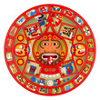 Mayan Calendar Colour Illustration