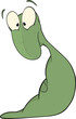 Green worm. Cartoon Green worm. Cartoon