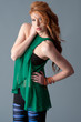 young red haired model