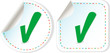 Abstract check box stickers with check mark