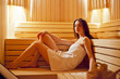 Girl in sauna