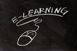 E-Learning and a mouse sign E-Learning and a mouse sign