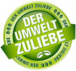 Button Banner "Der Umwelt zuliebe" grün