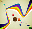 Ribbon and cubes