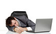 Business man fall asleep