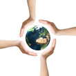 Four Hands Surrounding Earth, ...