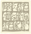 Mayan Glyphs Woodblock