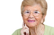 Senior woman close up portrait.