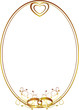 Wedding  frame with hearts