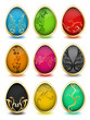 Set of easter eggs. Vector