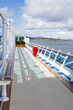 Walk way on sundeck of the cruise ship