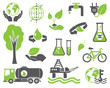 Green planet symbols