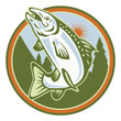 Spotted Speckled Trout Fish Jumping