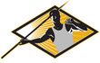 Track and Field Athlete Javelin Throw Retro