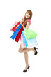 happy asian young woman with shopping bags happy asian young woman with shopping bags