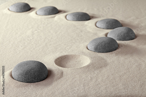 Naklejka na szafę Kamienie na piaski - ZEN