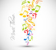 Colorful music notes fantastic vector Colorful music notes fantastic vector
