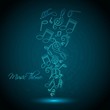 Abstract background with music shiny colorful notes Abstract background with music shiny colorful notes