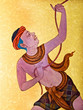 Vintage traditional Thai style art painting on temple Vintage traditional Thai style art painting on temple