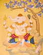 Vintage traditional Thai style art painting on temple Vintage traditional Thai style art painting on temple
