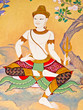 Vintage traditional Thai style art painting on temple Vintage traditional Thai style art painting on temple