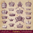 vector set: crowns