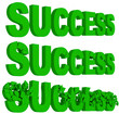 Cracking and crumbling of the word Success