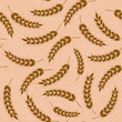 Spikes of wheat. Seamless pattern.