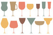 Set of black alcoholic glass. Set of black alcoholic glass.