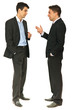 Full length of business men conversation