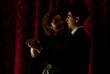 Elegant couple dancing in night
