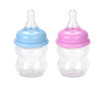 Blue and Pink Baby Feeding Bottle isolated on White Background