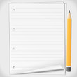 canvas print picture - Paper and pencil