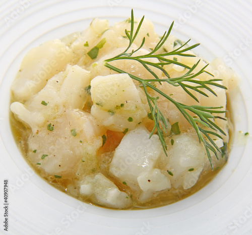 Photo: Petit tartare de saint Jacques Petit tartare de saint Jacques