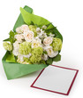 Mazzo fiori con biglietto