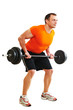 Foto: bodybuilder man doing muscle exercises bodybuilder man doing muscle exercises