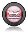 Red Industrial Style Icon "Sea Plane"